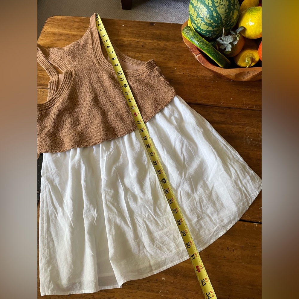 Anthropologie Tan and White Twofer Tank Top - Picture 8 of 9